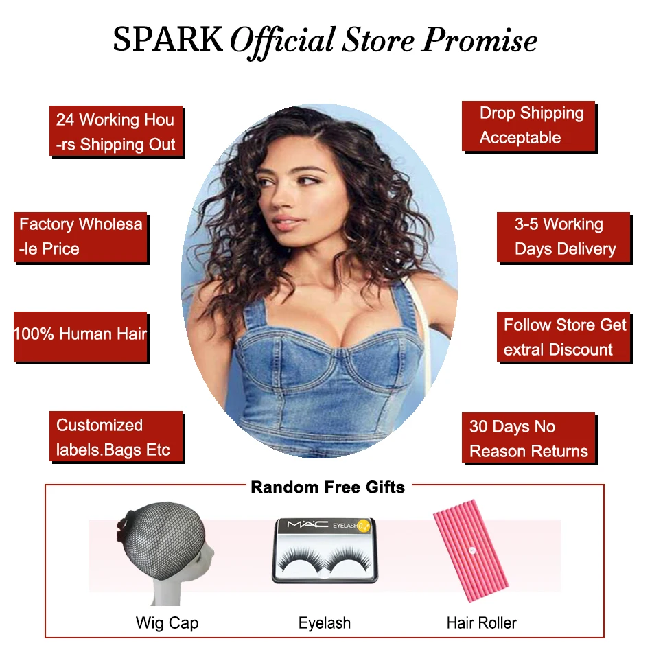 SPARK индийские девственные волосы, волна воды 1 шт./лот необработанные человеческие волосы для наращивания "-32" волосы, плетенные пряди, отбеленные