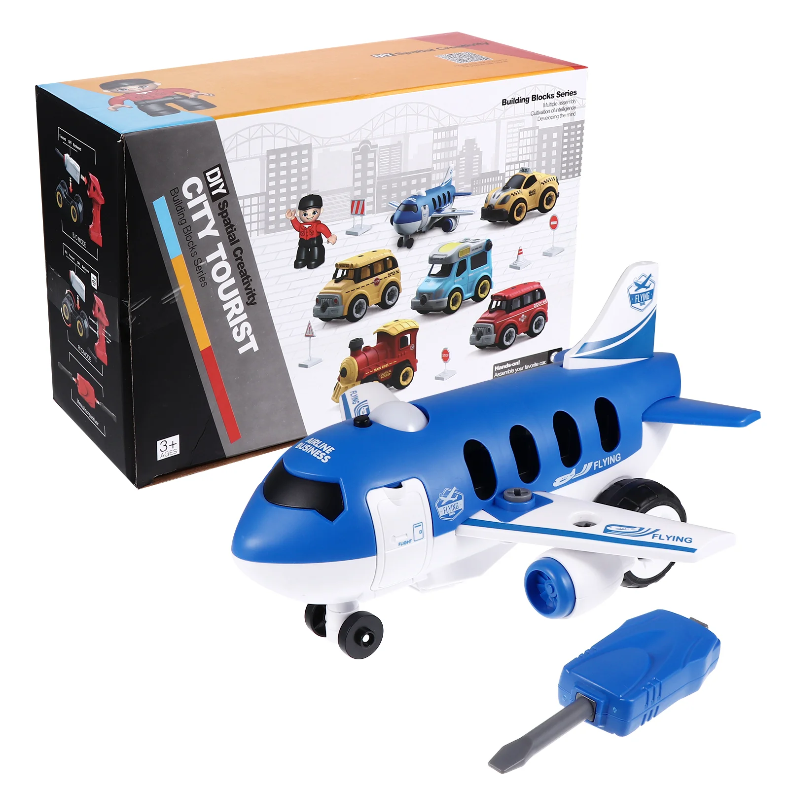 

1 Set Kid DIY Aircraft Early Education Aircraft Building Puzzle