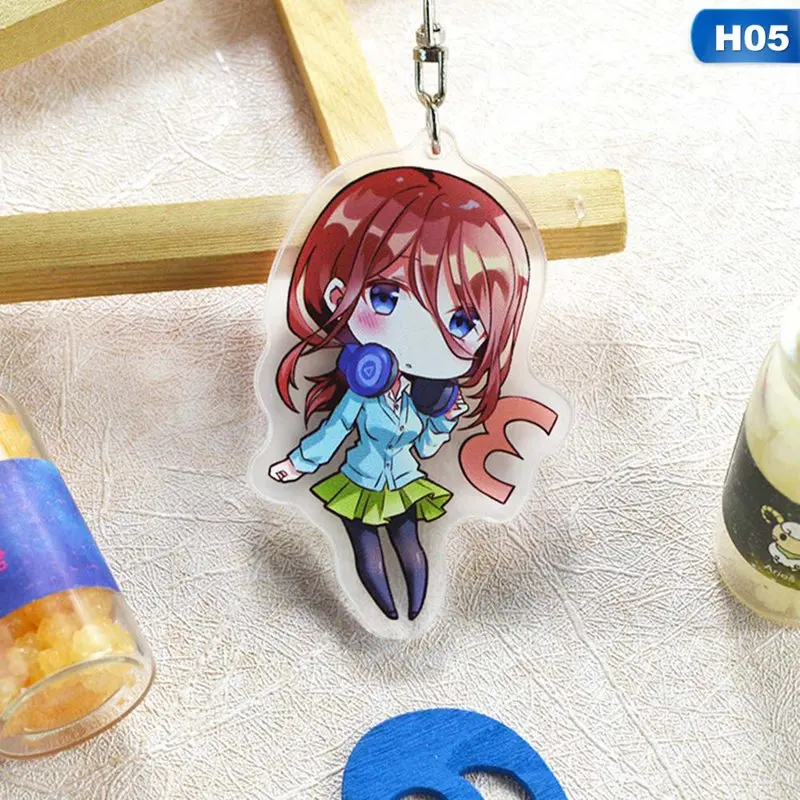 Gotoubun no Hanayome Nakano Ichika Nino Miku Yotsuba Itsuki брелок акриловая фигурка брелок-подвеска Подвески Подарки - Цвет: 5