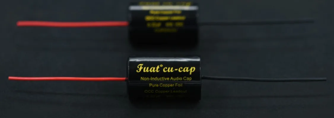 1pcs German original FUAT CU-CAP 630V 0.1UF 0.22UF tube coupling pure copper foil capacitor free shipping
