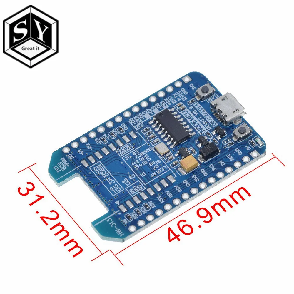 Плата для разработки Интернета Wi Fi ESP8266 ESP12E ESP12F модель CH340G голубой цвет Φ адаптер