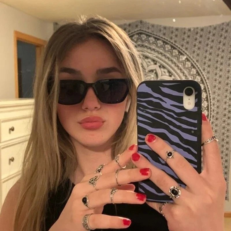 

Модные Винтажные Солнцезащитные очки в квадратной оправе для мужчин и женщин, очки для улицы в стиле кошачий глаз, очки с покрытием