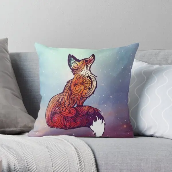 

Space Fox Printing Throw Pillow Cover Hotel Waist Decor Car Throw Fashion Home Soft Square Bedroom Wedding Pillows not include
