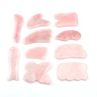 Розовый кварц Guasha Нефритовая доска массажер для тела кристалл энергетический камень скребок для кровообращения здравоохранения