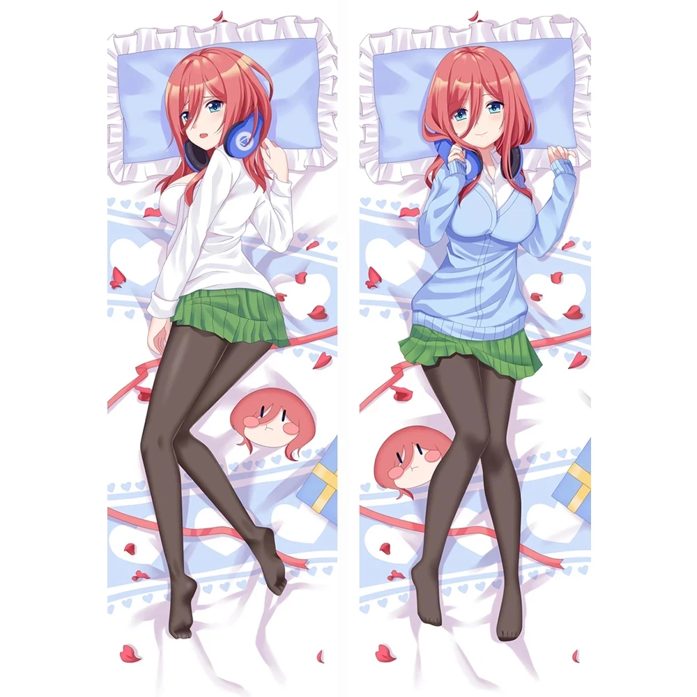 

Nakano Miku Cosplay Anime The Quintessential Quin lovely Girls Pillow Cover Hugging Body Pillowcase Dakimakura Pillow Case cover
