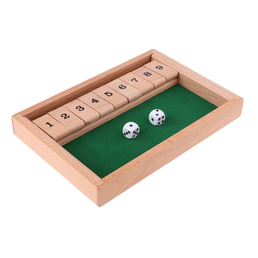 

Деревянный закрыть окно Настольная игра с 2 кубика и номер игры