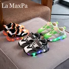 Кроссовки Детские светящиеся со светодиодной подсветкой, обувь для мальчиков и девочек, размеры 21-30