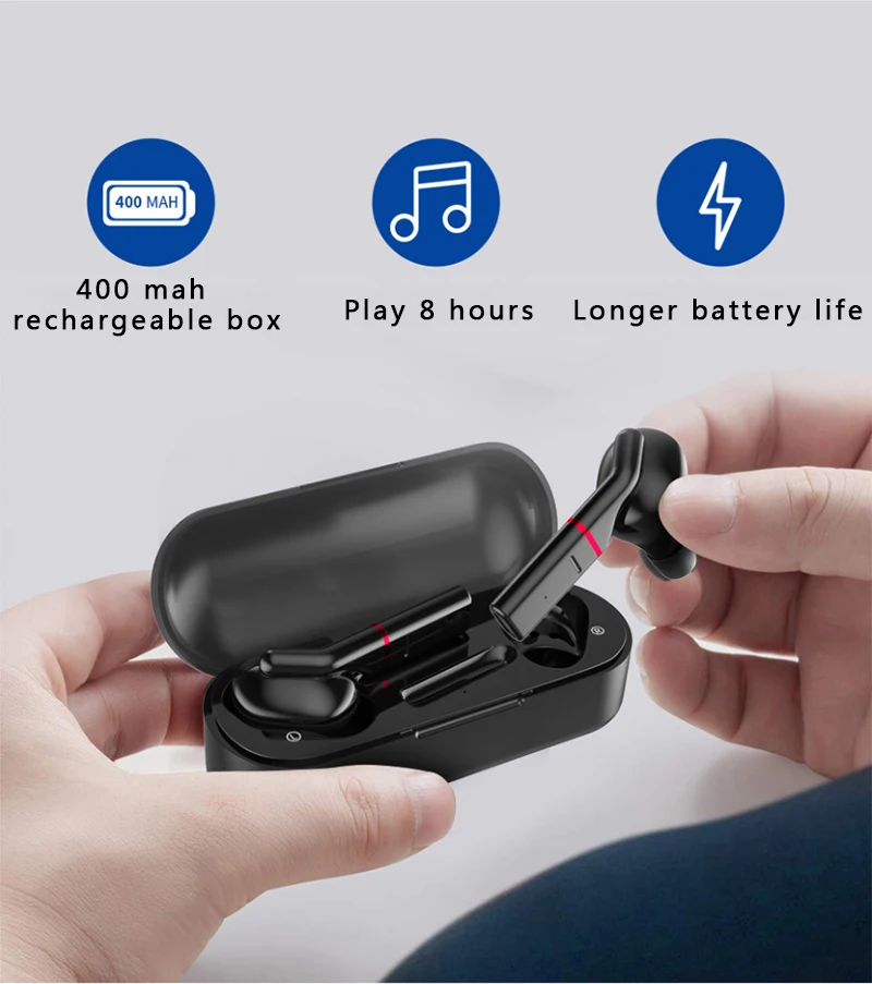 Bluetooth 5,0 беспроводные наушники TWS бинауральная спортивная Гарнитура 3D стерео звук с микрофоном громкой связи спортивные наушники с зарядным устройством