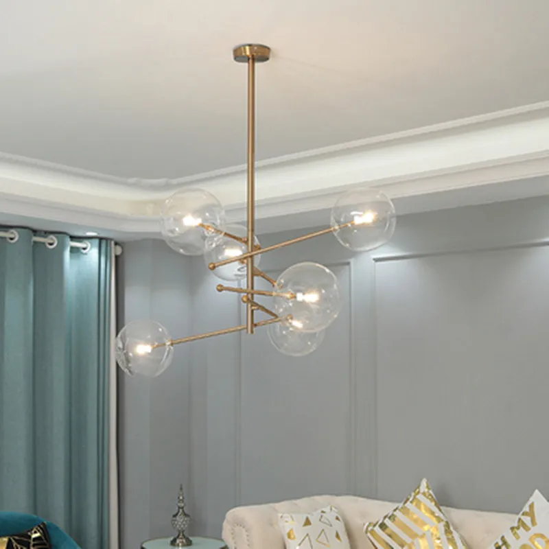 

g4 LED Postmodern Iron Glass Black Gold LED Lamp LED Light.Pendant Lights.Pendant Lamp.Pendant light For Dinning Room