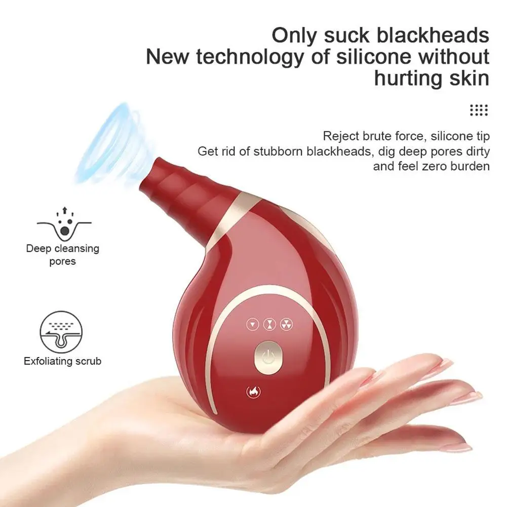 

Heated Blackhead Suction Instrument Pore Cleaner Portable Electric Beauty Instrument Blackhead Clean Skin Care