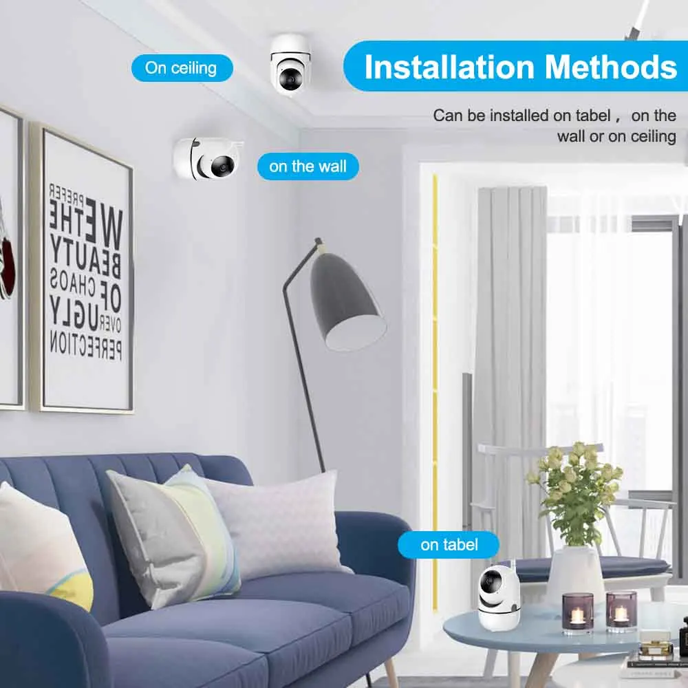 

3mp Surveillance Cameras with WiFi CCTV IP Camera WiFi mini Camera Baby Monitor Video Recorder Smart Home Full HD 1080P