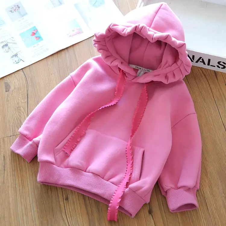 Зимнее платье для девочек с длинным рукавом и капюшоном повседневное плотное