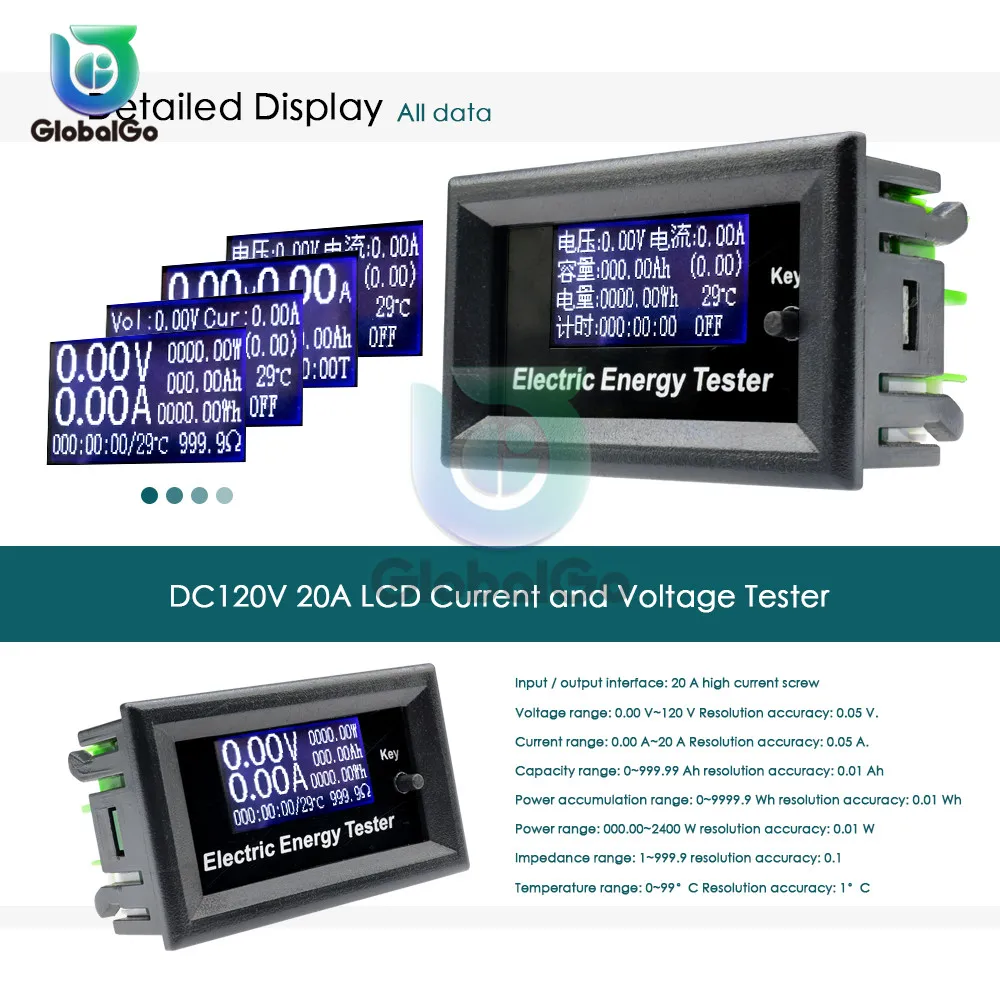 3 шт. Ваттметр Вольтметр Амперметр Термометр ЖК дисплей Тестер таймера