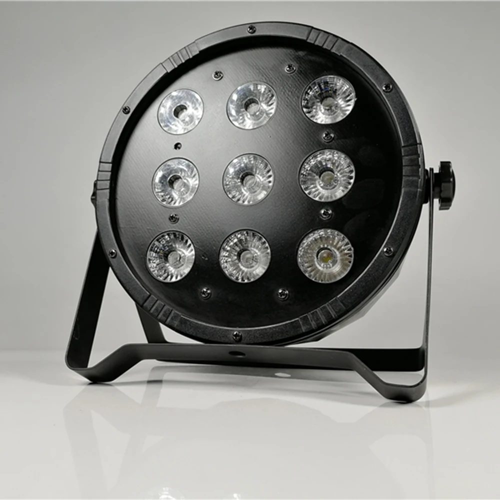 9x12 Вт rgbw пластиковый плоский Номинальный свет 4 в 1 dmx512 светодиодный светильник