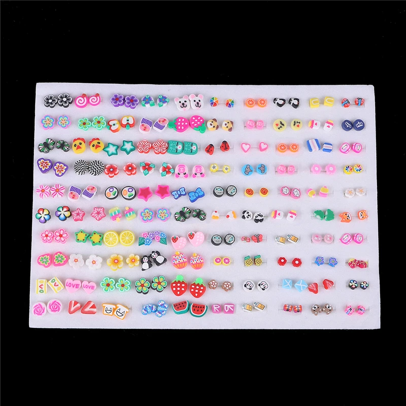 100 пар женские акриловые серьги-гвоздики с кристаллами | Украшения и аксессуары