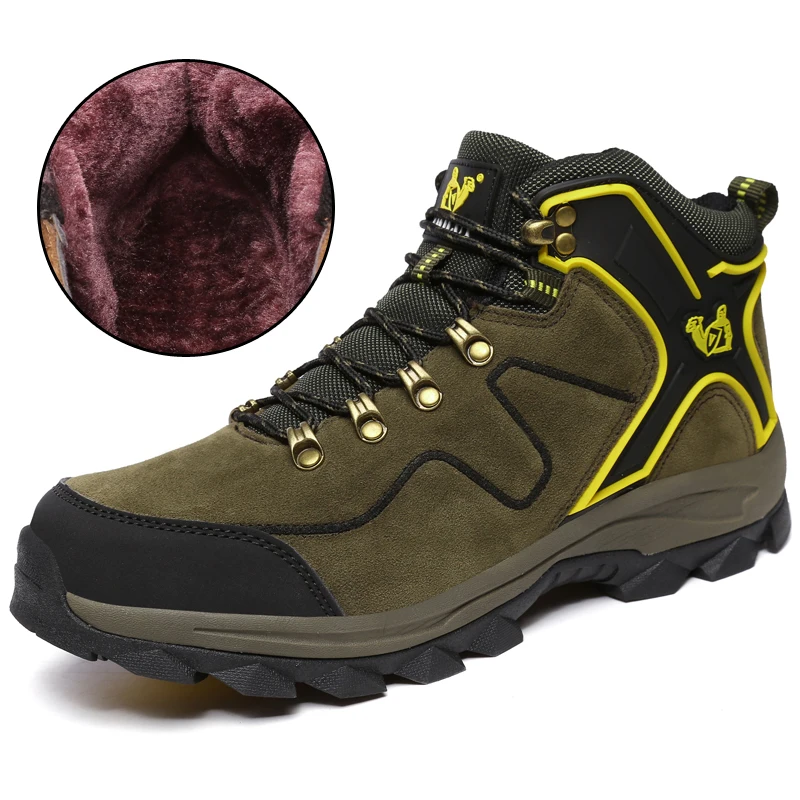 2019 work shoes men boots Autumn and winter sports Men's Waterproof Warm Leather sneakers autumn men's | Обувь
