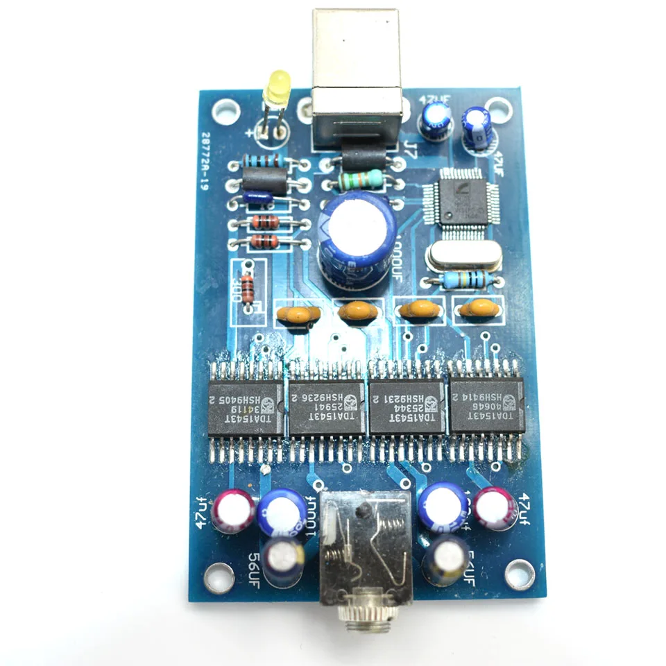 Декодер Lusya HIFI TDA1543 * 4 USB OTG DAC внешняя Плата декодера для Hi Fi готовой