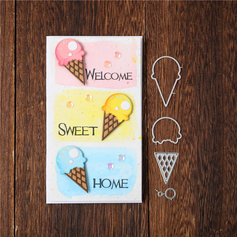 Мороженое Металл резки трафарет шаблон для DIY тиснение бумаги фотоальбом