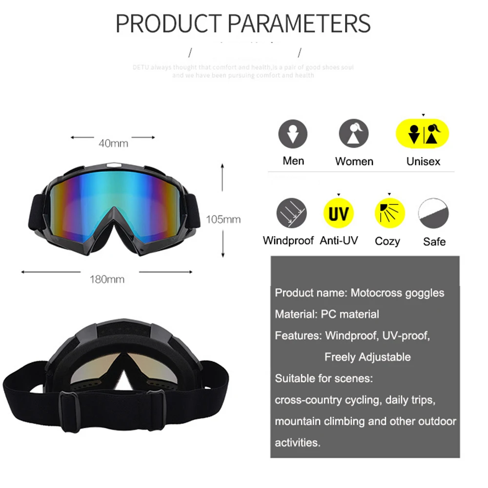 

2021 Motocross Helmet Goggle Outdoor Anti-UV Riding Ski Glasses MX ATV MTB Racing Off-road Motorcycle Goggles for KTM LS2 Helmet