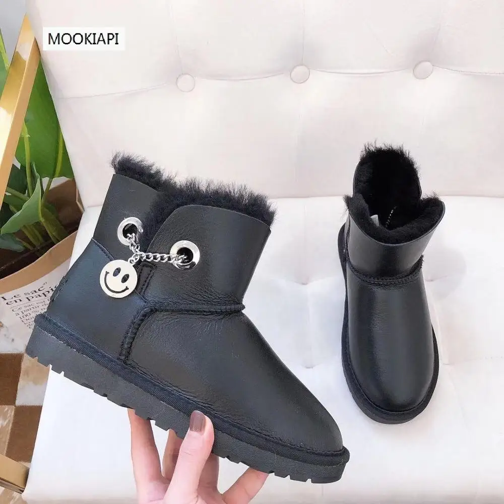 2019 китайская брендовая Высококачественная зимняя обувь натуральная овчина 100%