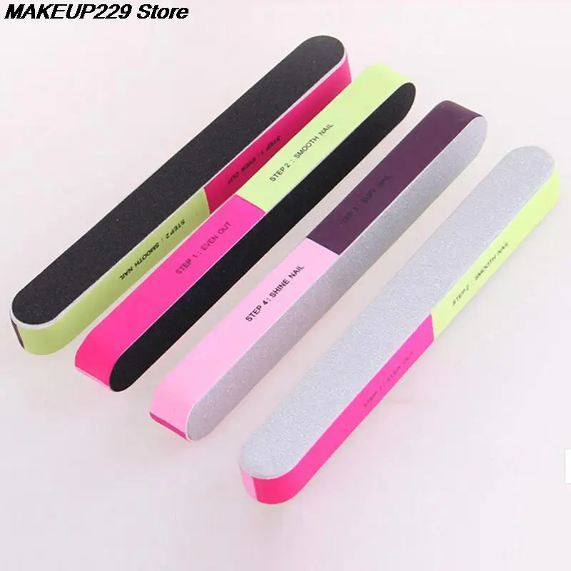 

2pcs 4-Steps Nail Buffer File Grinding Sanding Polishing Block Buffing Colorful Nail File Pedicure Care Nail Art Design Tools