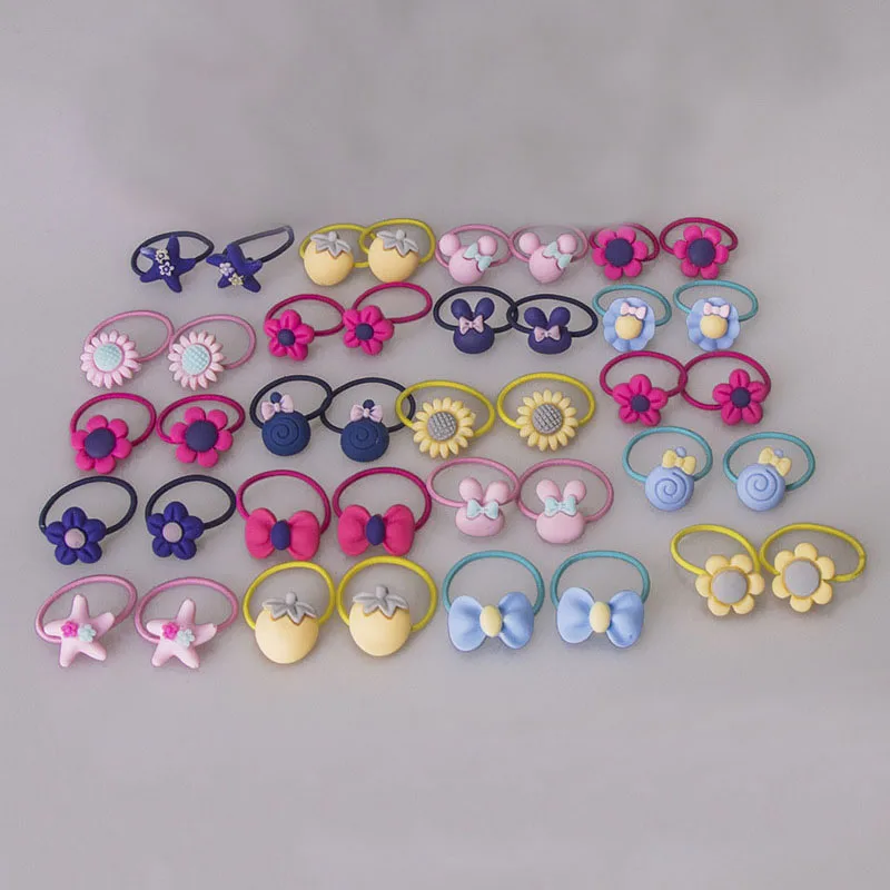 

40 Pcs Colorful Hairs Band Adjustable Elastics Headwear Suitable For Toddler Baby Girl High Quality Durable Hair Accessories