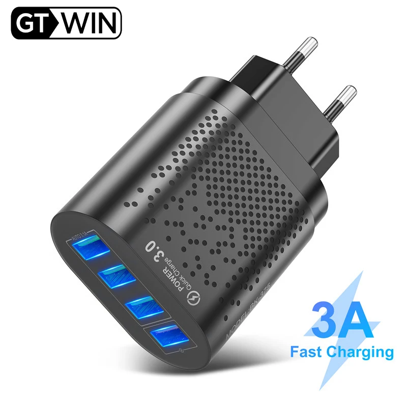 Зарядное устройство GTWIN с 4 портами USB C, 48 Вт, быстрая зарядка 4,0, 3,0, QC4.0, настенный адаптер быстрой зарядки для iphone 12, 11, Xiaomi Mi