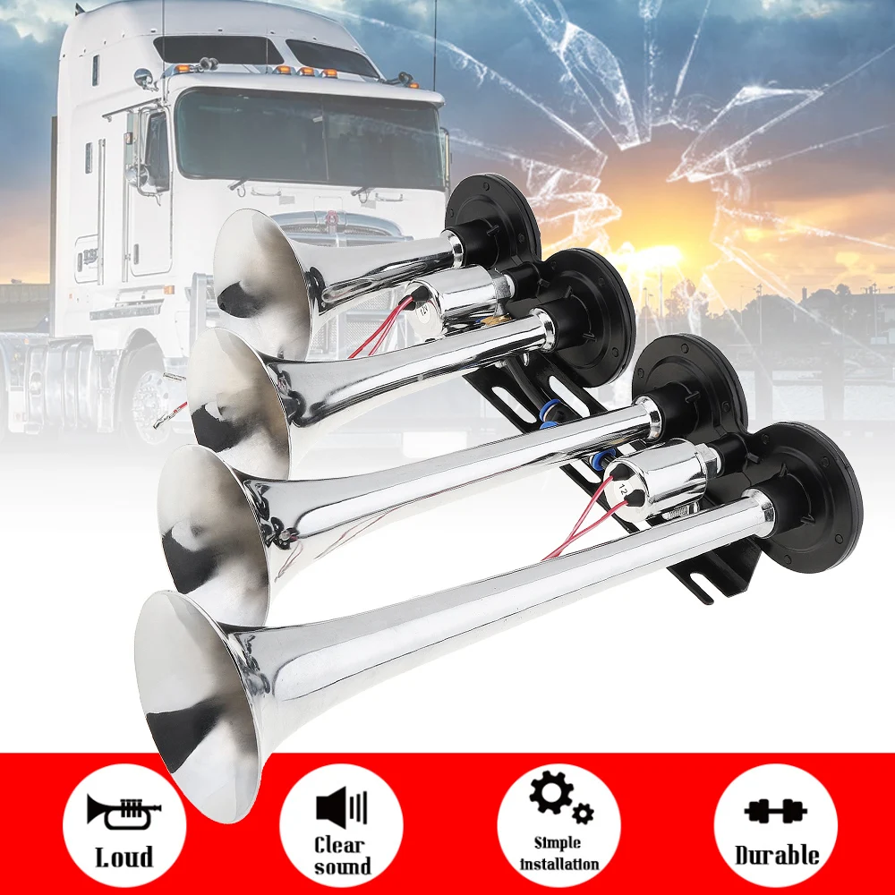 Автомобильный гудок 12 В супер громкий 8 звуков стильная сигнализация 4 гудка