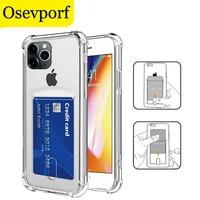 credit card holder transparent case for iphone 13 12 pro 11 7 8 plus soft tpu silicone back cover for iphone 6 plus x xr xs max