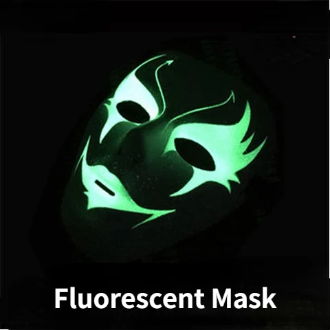 

Новинка 2021, светящаяся маска для женщин и мужчин в готическом стиле, светящаяся маска, флуоресцентная маска, украшения для Хэллоуина, оптова...