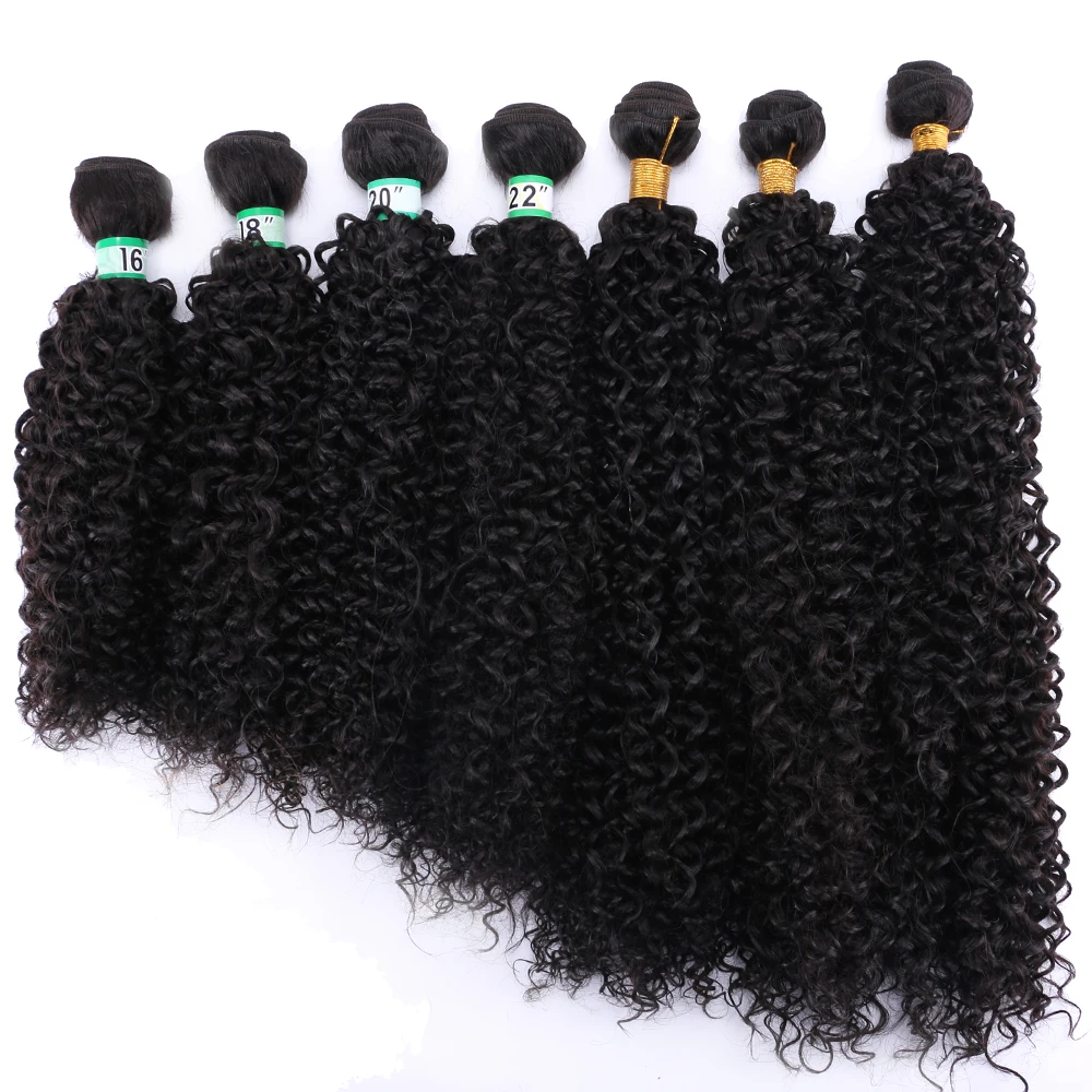 

Чистый цвет, длина 14-30 дюймов, афро кудрявые вьющиеся волосы, волнистые черные, коричневые, золотые синтетические волосы для наращивания