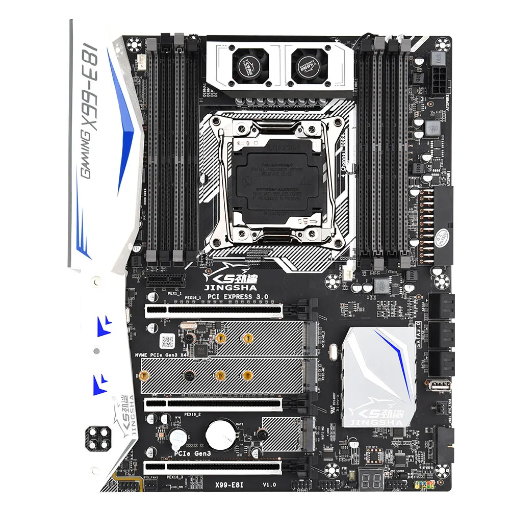 JINGSHA X99 материнская плата с двумя M.2 NVME Слоты PCI-E 3 0 DDR4 2133 2400 МГц LGA2011-3 E5 V3/V4 Ксеон