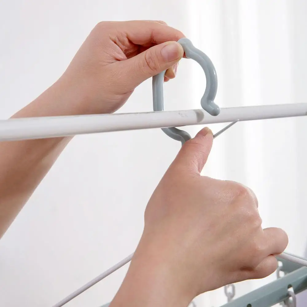 32 Pins Складная сушилка для одежды ветрозащитная вешалка носков нижнего белья