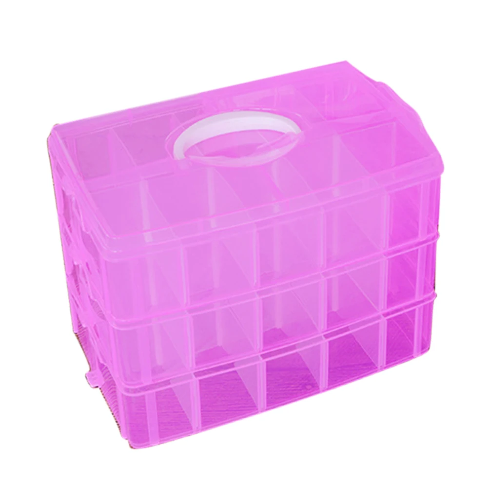 3 Layer Clear Jewelry Bead Pills Craft Storage Organizer Compartment Box Case 2020 | Дом и сад