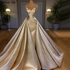 Цвета шампанского, Русалка, сексуальные вечерние платья без рукавов, 2021, с открытыми плечами, простое формальное платье, дизайн Serene Hill LA70626