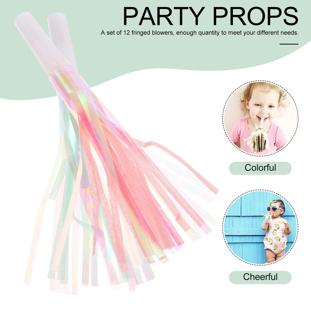 

12Pcs Fringed Blowouts Kids Toys Party Blowouts Party Favors Decoration