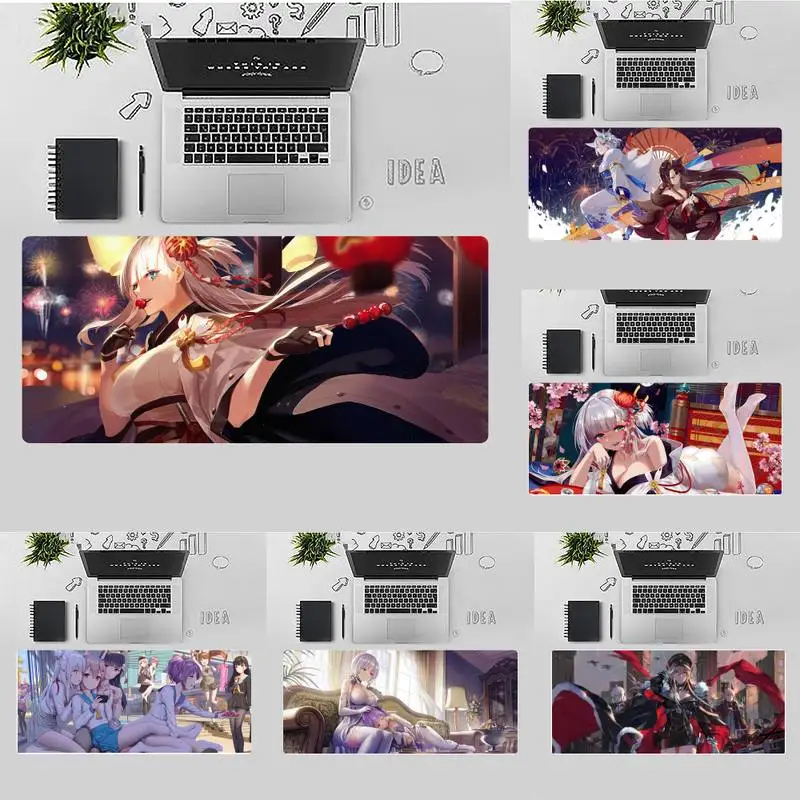

Резиновый прочный Настольный коврик для мыши с аниме «милая девочка», большой игровой коврик для мыши, Нескользящая подушка для ноутбука
