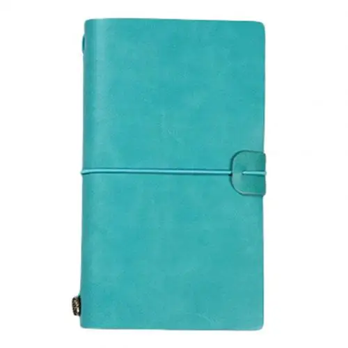 Light Blue New Diary Notebook Agenda With Faux Leather Cover Loose Leaf Note Bookfor School Stationery or Traveler - Цвет: Light Blue