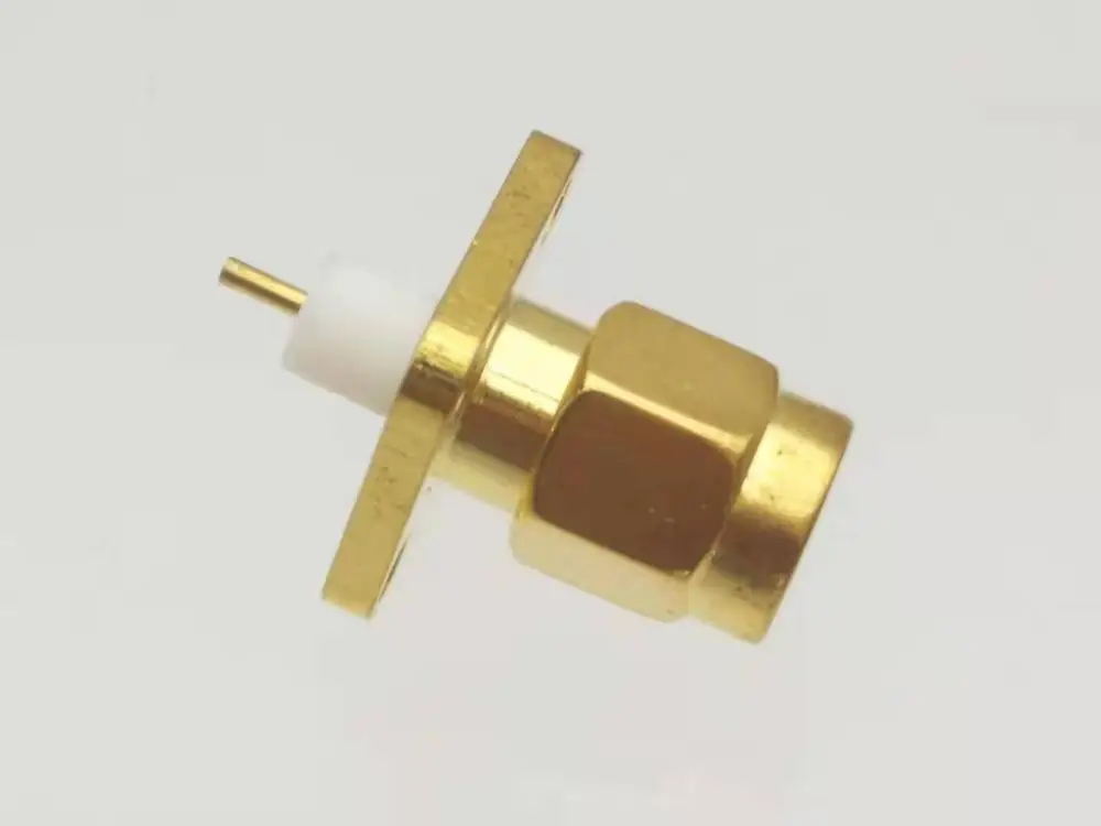 1 шт. разъем SMA штекер 4-отверстия фланец PTFE припой чашка Панель Крепление прямой |