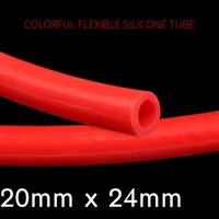 colorful flexible silicone tube id 20mm x 24mm od food grade non toxic drink water rubber hose milk beer soft pipe connect
