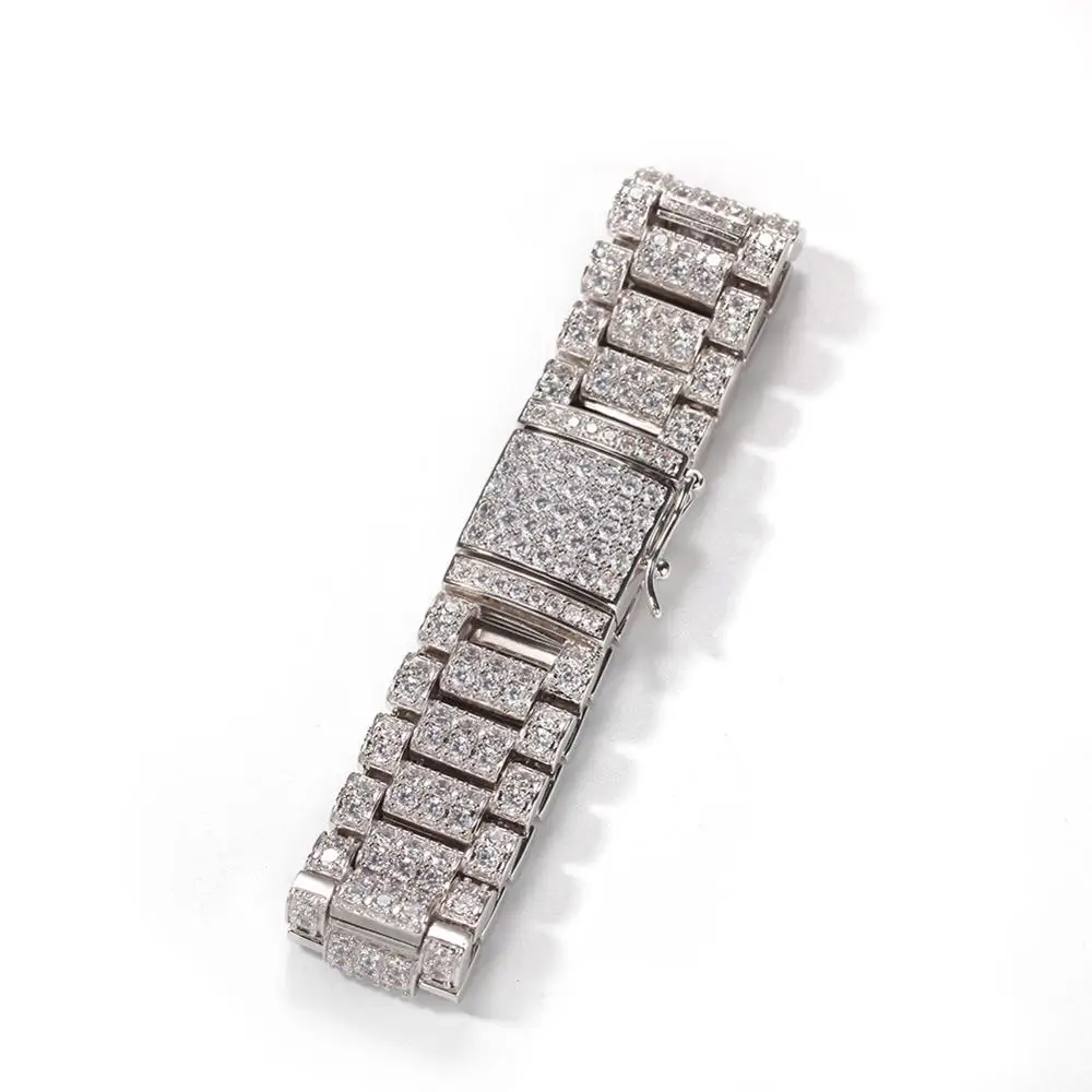 

Men/Women Hip hop iced out bling bracelets micro pave AAA Zircon High quality fashion punk watchband bracelet Hiphop jewelry