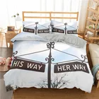 Пара ее его комплекты постельного белья одеяло для взрослых 3D принт комфорт пододеяльник 240x220 для Для мужчин Для женщин Для мужчин Lover постельное белье