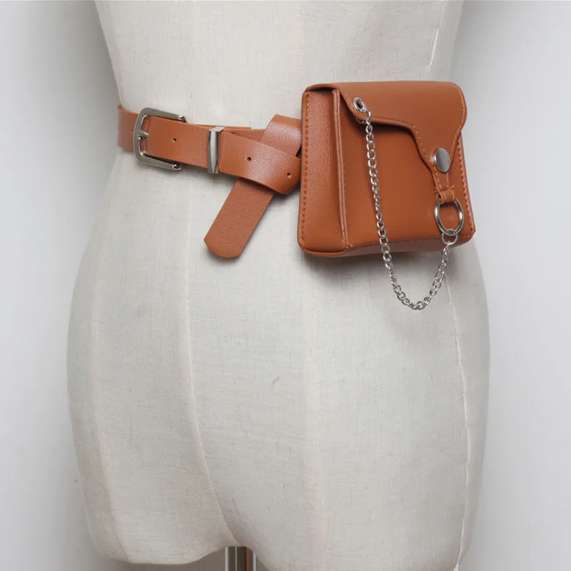Модная весенняя стильная поясная сумка трендовая однотонная нового дизайна для