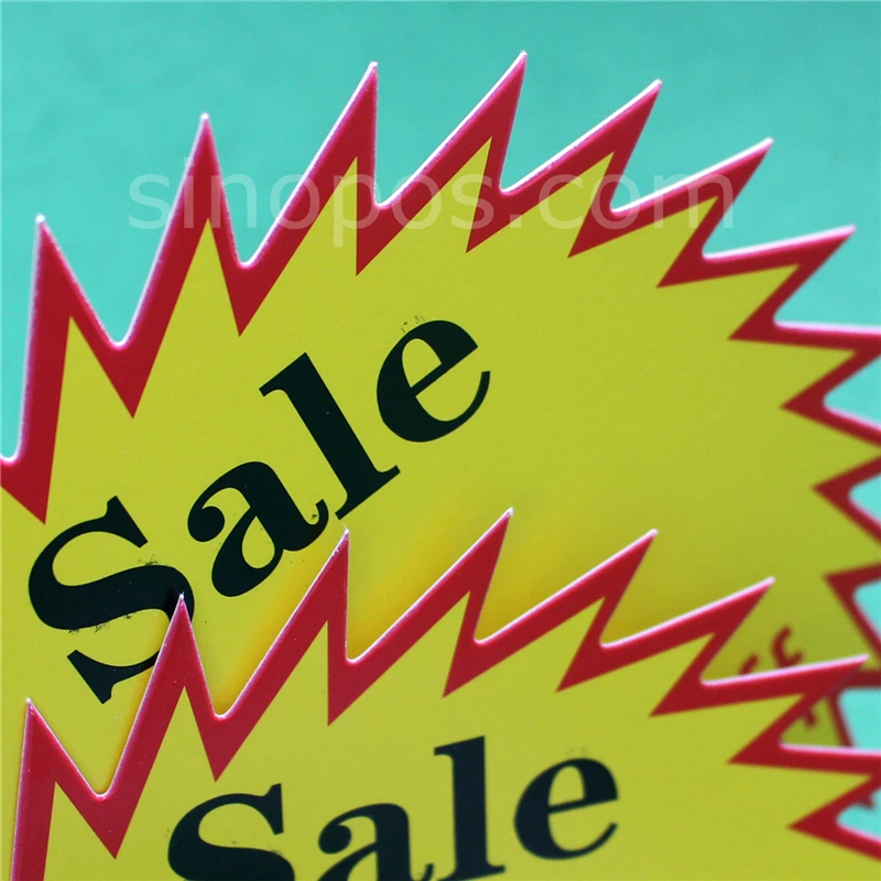 Burst Sale Sign магазин цена снижение процент скидка бумажная карта вывески поп