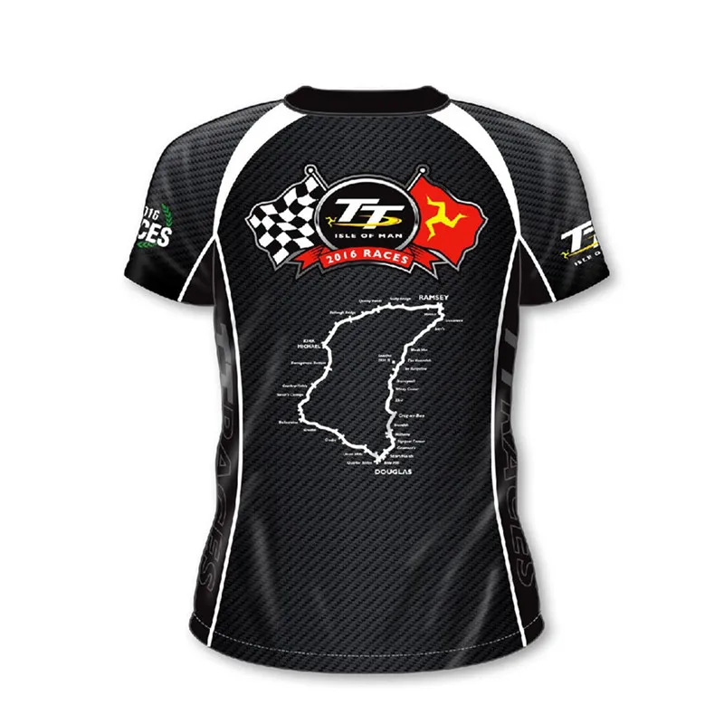 

Black motorcycle MX off-road vehicle breathable and quick-drying shirt TT racing fans short T race riding shirt