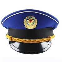 party costume british fashion blue cap performance police chinese navy sailor hat for dance and music show
