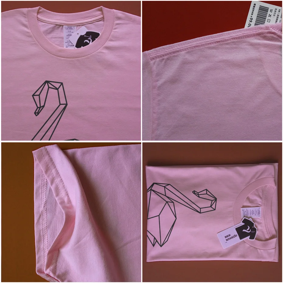 Футболка с рисунком оригами лебедей простые футболки геометрическим животных