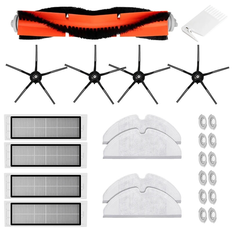 

26Pcs Vacuum Cleaner Replacement Parts Accessories for Xiaomi Roborock S5 Max S50 S6 S60 HEPA Filter Main Side Brush