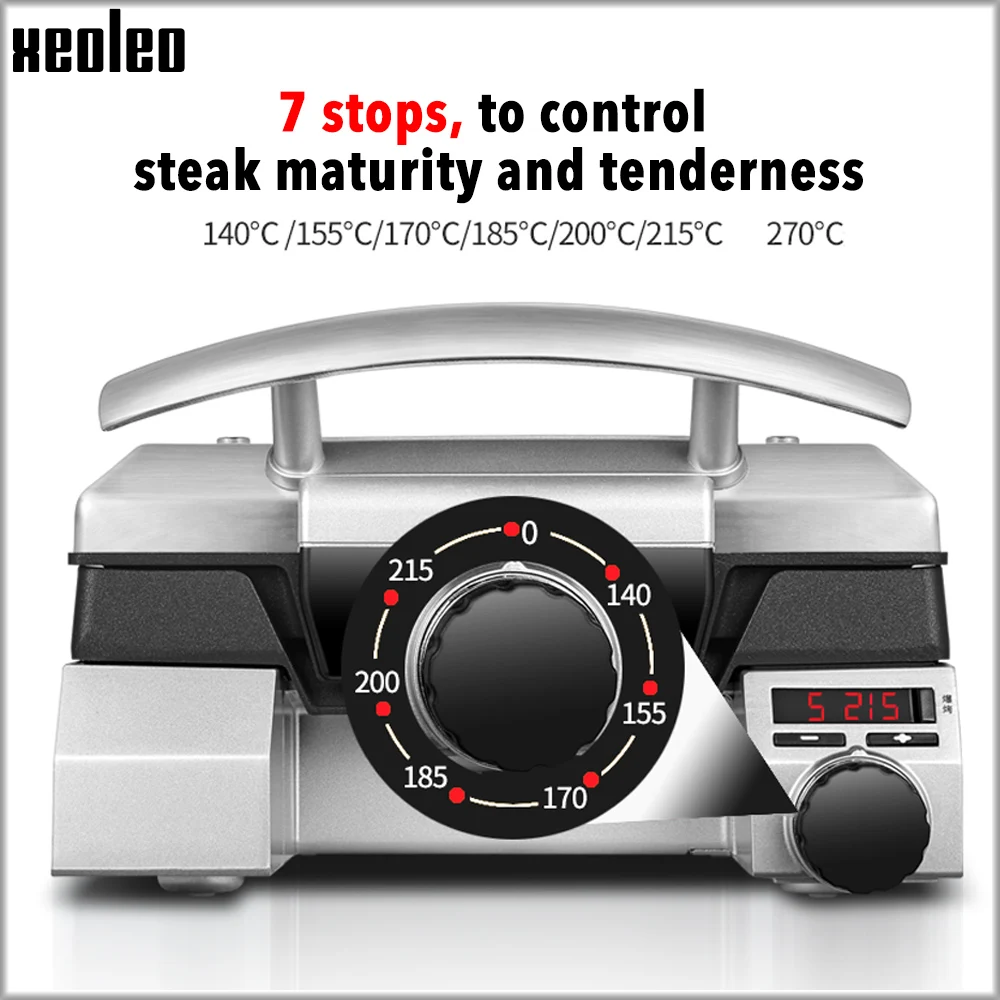 xeoleo beef steak machine commercial griddle electric griddle grill household non stick pan steak machine max temperature 270 free global shipping