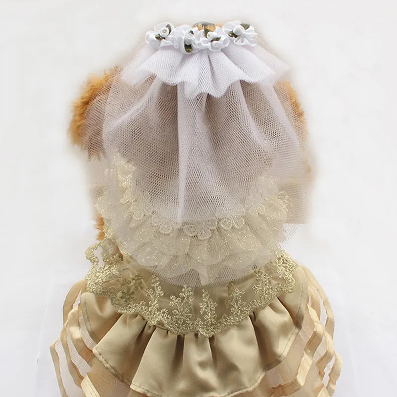 Свадебный головной убор для домашних питомцев тиара небольших собак цветок